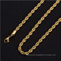 Mode 18K Gold Schmuck Vakuum plattiert Silberschmuck Edelstahl Schmuck Twist Halskette